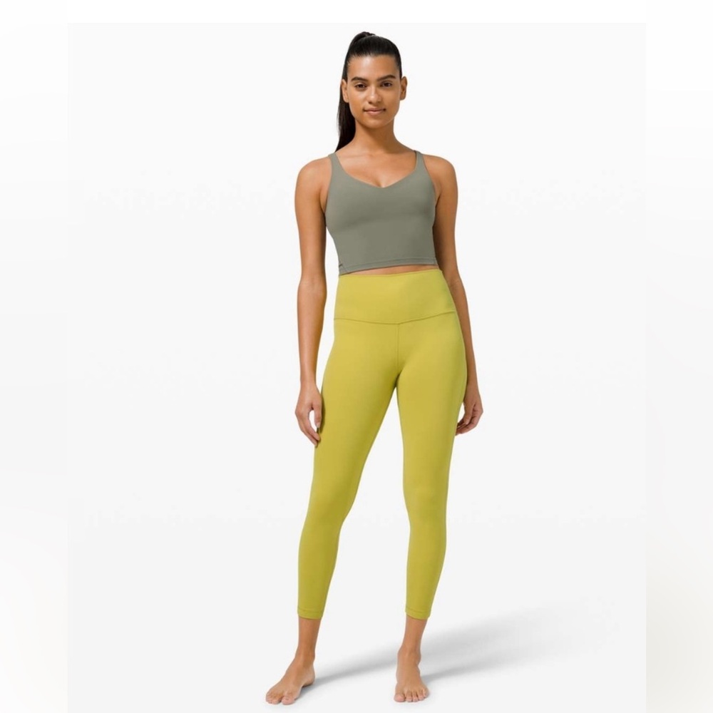 Lululemon Double Lined Align Pant 25" Yellow Pear sz 8